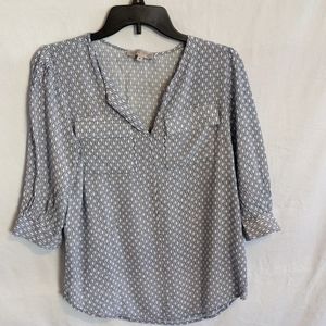 ⭐ Patterned 3/4 Sleeve Flowy Blouse